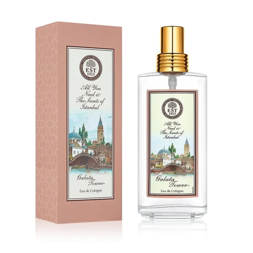 150 ml Sprey Cam Şişe Eau De Cologne Galata Tower - 1
