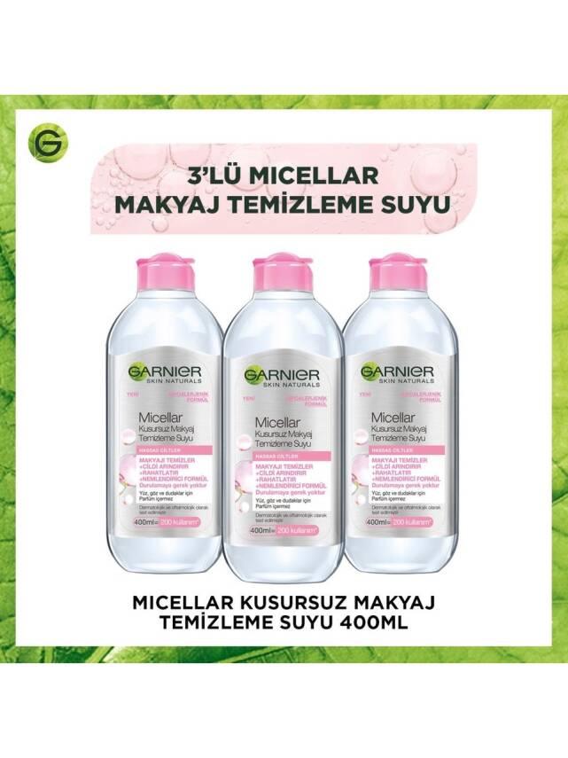 3lü Garnier Micellar Kusursuz Makyaj Temizleme Suyu 200ml - 1