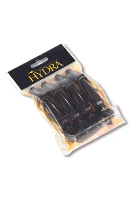 4'lü Saç Pensi Hd-2192 Siyah - Kuaför Tipi - Mandallı Saç Tutucu