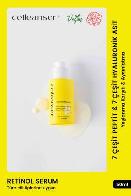 7 Çeşit Peptit & 7 Çeşit Hyaluronik Asit İçeren Yaşlanma Karşıtı ve Aydınlatıcı Retinol Serum - 1