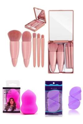 9 Parça Makyaj Taşınabilir Çanta Boy Bakım Seti - AcarlarTicaret