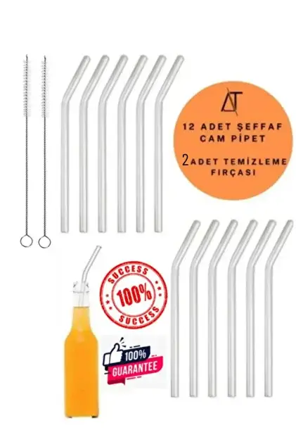 AcarlarTicaret 12'li Cam Pipet Ve 2 Adet Temizleme Fırçası Seti 1. Kalite / 9 Mm - 1