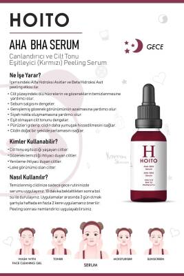 Aha Bha Serum 30ml - Canlandırıcı Cilt Tonu Eşitleyici Kırmızı Peeling Cilt Bakım Serumu - 3