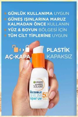 Ambre Solaire Invisible Spf50 Süper Uv Günlük Güneş Koruyucu Serum Micellar Makyaj Temizleme Suyu - 7