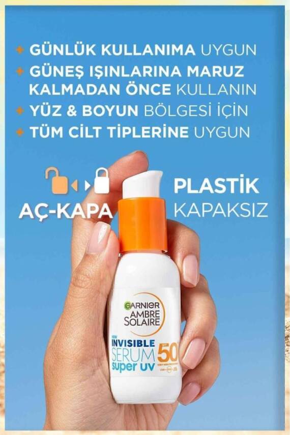 Ambre Solaire Invisible Spf50 Süper Uv Günlük Güneş Koruyucu Serum Micellar Makyaj Temizleme Suyu - 7