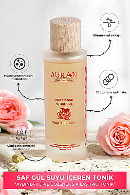 Auran Auran Saf Gül Hidrosolü, Cilt Bakım Toniği Pure Rose Hydrosol 100ml
