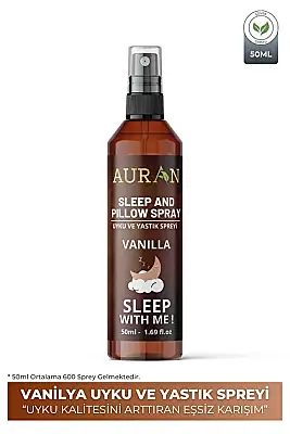 AURAN Vanilya Uyku Ve Yastık Spreyi Rahatlatıcı Uyku Ve Dinlenme Spreyi Sleep And Pıllow Spray 50ml