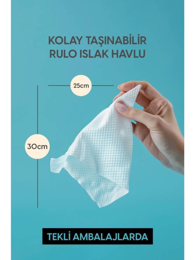 Baby - 50 Paket – Bebekler İçin Tek Kullanımlık Islak Havlu - 3