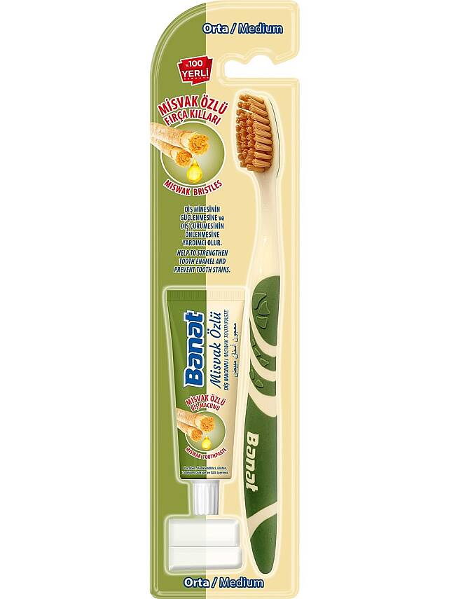 Banat Misvak Özlü Diş Macunu 15 ml + Diş Fırçası - 1