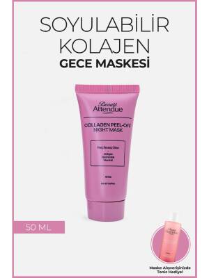 Beaute Attendue Beauté Attendue Collagen Peel-Off Night Mask – Soyulabilir Kolajen Gece Maskesi | Niasinamid & E Vitamini Içerikli - 1
