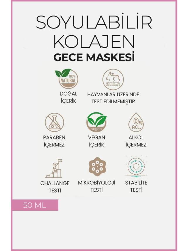 Beaute Attendue Beauté Attendue Collagen Peel-Off Night Mask – Soyulabilir Kolajen Gece Maskesi | Niasinamid & E Vitamini Içerikli - 4