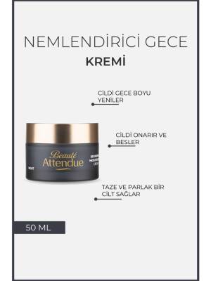 Beaute Attendue Onarıcı, Gece Boyu Cilt Yenileyici, Yaşlanma Karşıtı, Nemlendirici Gece Bakım Kremi - 3