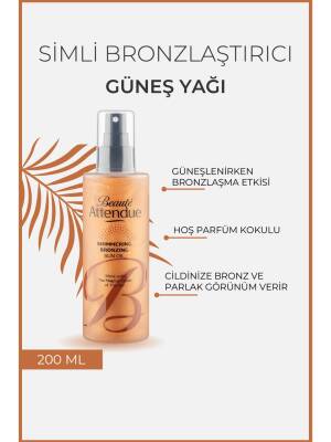 Beaute Attendue Simli Bronzlaştırıcı Güneş Yağı - 1