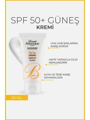 Beaute Attendue Yüksek Koruma Performanslı Spf 50+ Yüz Güneş Kremi - 1