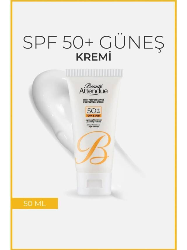 Beaute Attendue Yüksek Koruma Performanslı Spf 50+ Yüz Güneş Kremi - 2