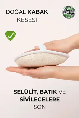 BEYZANA %100 Doğal Kabak Kesesi Lif Selülit Ve Batık Karşıtı