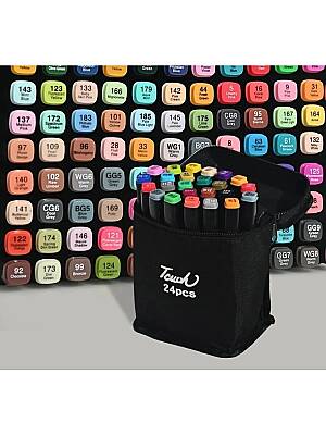 Beyzana 24'lü Keçeli Kalem Seti Taşıma Çantası ile Profesyonel Kullanım İçin Uygun