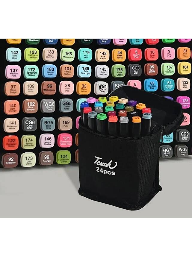 Beyzana 24'lü Keçeli Kalem Seti Taşıma Çantası ile Profesyonel Kullanım İçin Uygun - 1