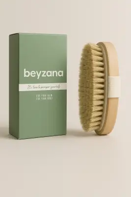 BEYZANA Özel Kutulu Doğal At Kılı Selülit Fırçası