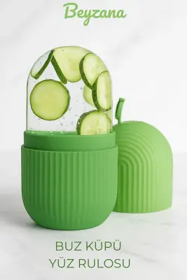 BEYZANA YENİ Buz Küpü Yüz, Gözler ve Boyun Masajı Cilt Bakımı, Göz Torbalarını Giderme Silikon Buz Kalıbı