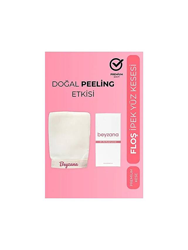 Beyzana Yüz Kesesi Floş Ipek Peeling Eldiveni Kadın ve Erkekler Için - 1