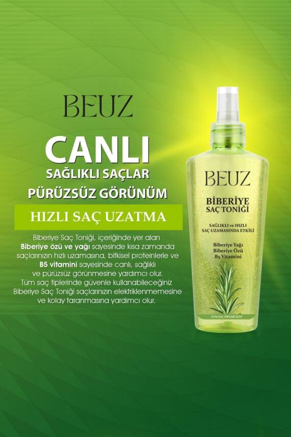 Biberiye Saç Toniği 200 ml Hızlı Ve Sağlıklı Saç Uzatma Etkili - 6