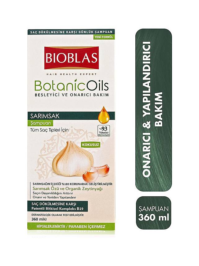 Bioblas Botanic Oils Besleyici ve Onarıcı Sarımsak Şampuan 360 ml - 1