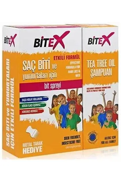 Bitex Bit Şampuanı 150 Ml Bit Spreyi 100 Ml Metal Tarak - 1