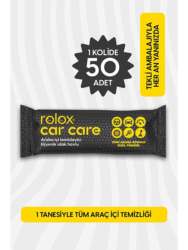 Car Care -50 Paket - Araba Içi Temizleyici Hijyenik Islak Havlu - 2