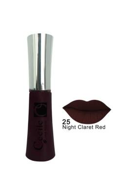 Cecile Long Kisses Lipgloss Likit Kalıcı Ruj No:25 Night Claret Red - Cecile