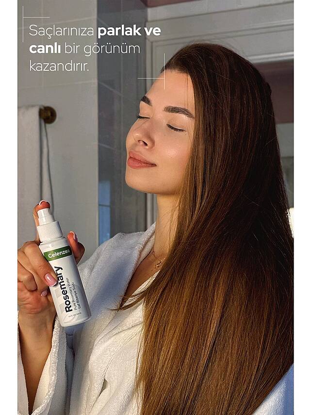 Celenzea Saf Biberiye Suyu Hızlı Saç Uzatma & Dökülme Karşıtı %100 Saf Doğal Rosemary Water 100ML - 3