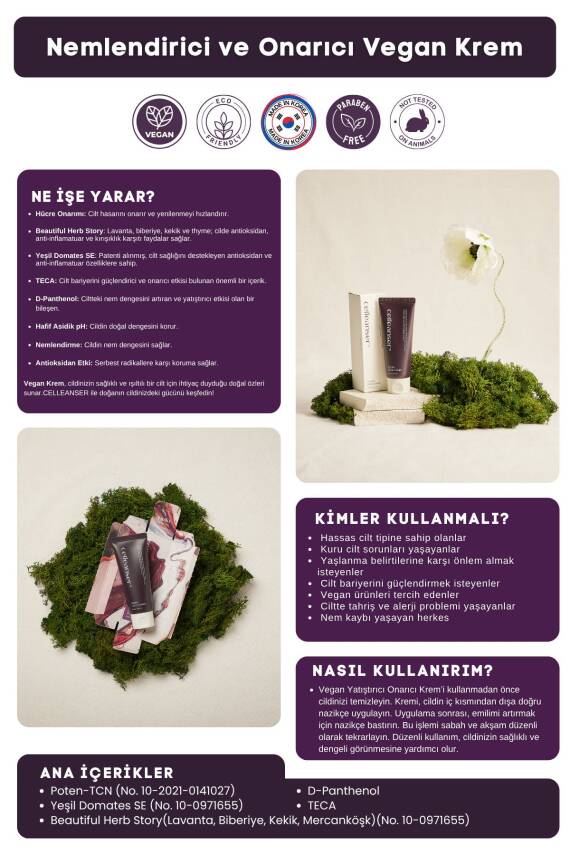 Centella Içeren Nemlendirici Ve Onarıcı Günlük Vegan Bakım Kremi - 4