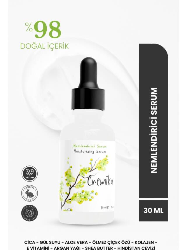 Cica Yüz Serumu, Bariyer Güçlendirici, Kırışıklık Karşıtı, Kolajen, Gül, Jojoba, Aloe Vera - 1