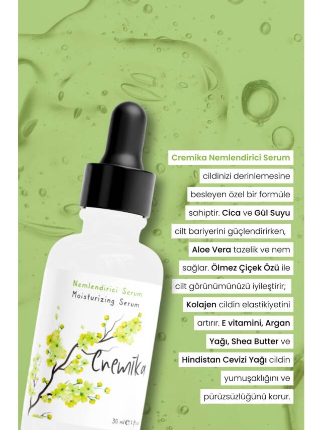 Cica Yüz Serumu, Bariyer Güçlendirici, Kırışıklık Karşıtı, Kolajen, Gül, Jojoba, Aloe Vera - 2