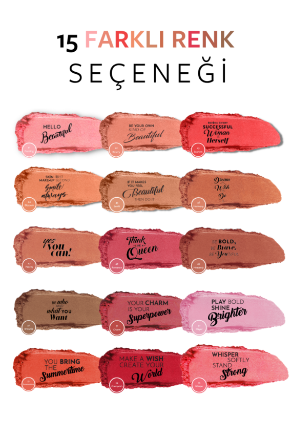 Cream Blush - Krem Allık 43 Scarlett - 7