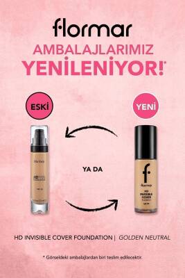 Doğal Bitişli Fondöten- Invisible Cover Hd Fdt. - Sarı Alt Ton 090 Golden Natural - 8682536059114 - 256