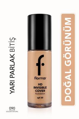 Doğal Bitişli Fondöten- Invisible Cover Hd Fdt. - Sarı Alt Ton 090 Golden Natural - 8682536059114 - 36