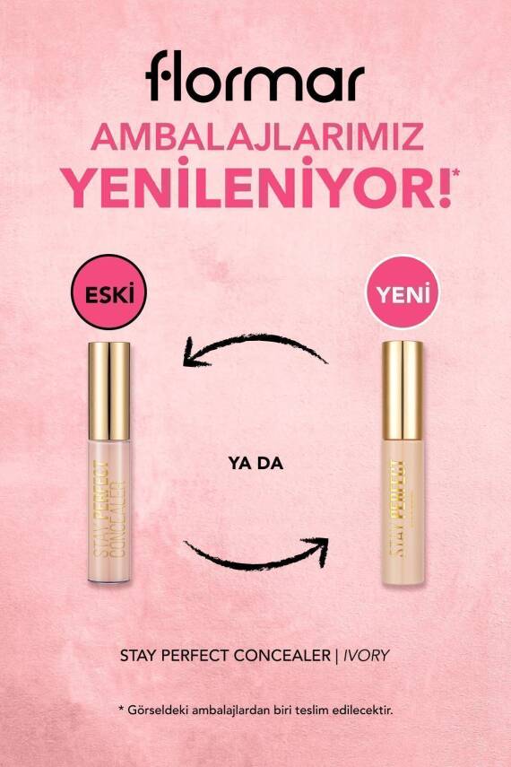 Doğal Bitişli Kapatıcı (SOĞUK ALT TON) - Stay Perfect Concealer - 004 Ivory - 8682536085502 - 2