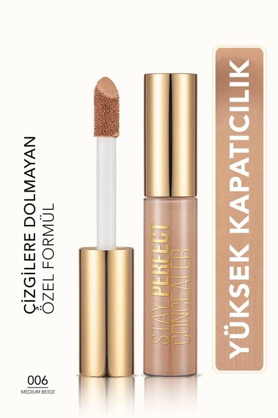 Doğal Bitişli Kapatıcı (soğuk Alt Ton) - Stay Perfect Concealer - 006 Medium Beige - 8682536037167 - 1