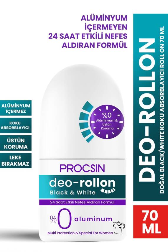 Doğal Black&White Koku Absorblayıcı Roll On 70 ML - 1