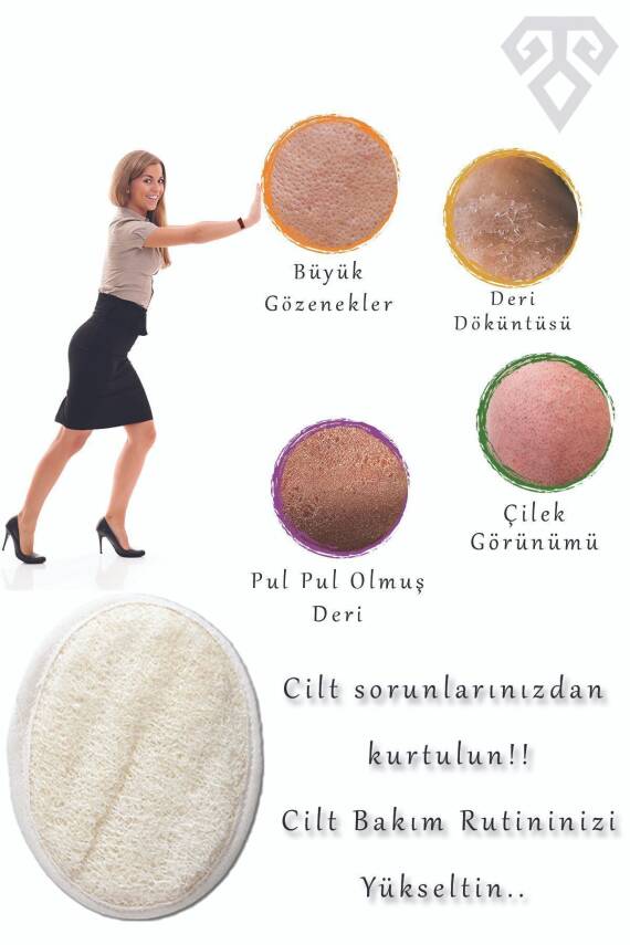 Doğal Kabak Lifi Kesesi, Selülite Batık Ve Sivilcelere Son Ve Bulaşık Lifi - 5