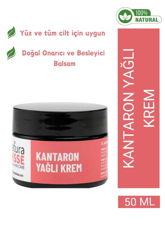 Doğal Kantaron Yağlı Krem 50 ml Yara Iyileştirici Onarıcı Nemlendirici Çok Amaçlı Krem - 5