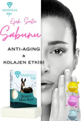 Eşek Sütü Sabunu Kırışıklıkları Gideriyor Cildi Gençleştiriyor Kolajen 100 gr - 1