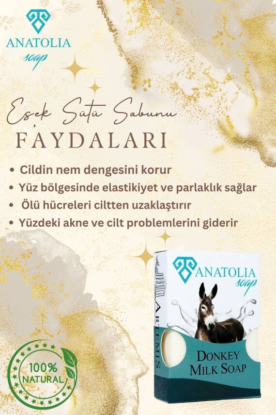 Eşek Sütü Sabunu Kırışıklıkları Gideriyor Cildi Gençleştiriyor Kolajen 100 gr - 2