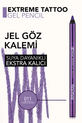 Extreme Tattoo Yüksek Pigmentli & Doğal Işıltılı Jel Göz Kalemi 011 PURPLE BLAZE