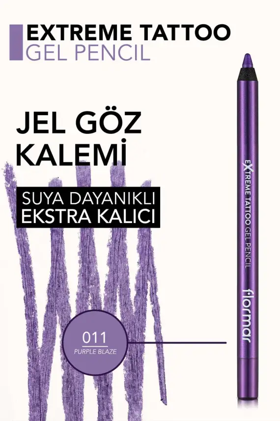 Extreme Tattoo Yüksek Pigmentli & Doğal Işıltılı Jel Göz Kalemi 011 PURPLE BLAZE - 1