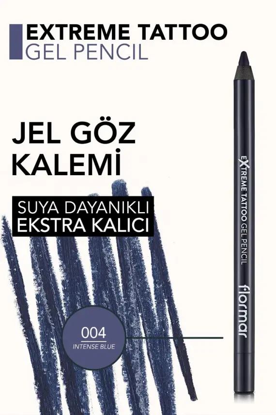 Extreme Tattoo Yüksek Pigmentli & Mat Bitişli Jel Göz Kalemi 004 INTENSE BLUE - 1