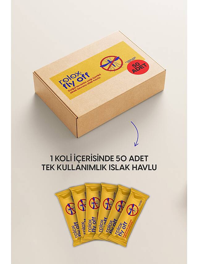 Fly Off - 50 Paket - Sinek Ve Kene Kovucu Islak Havlu - 5