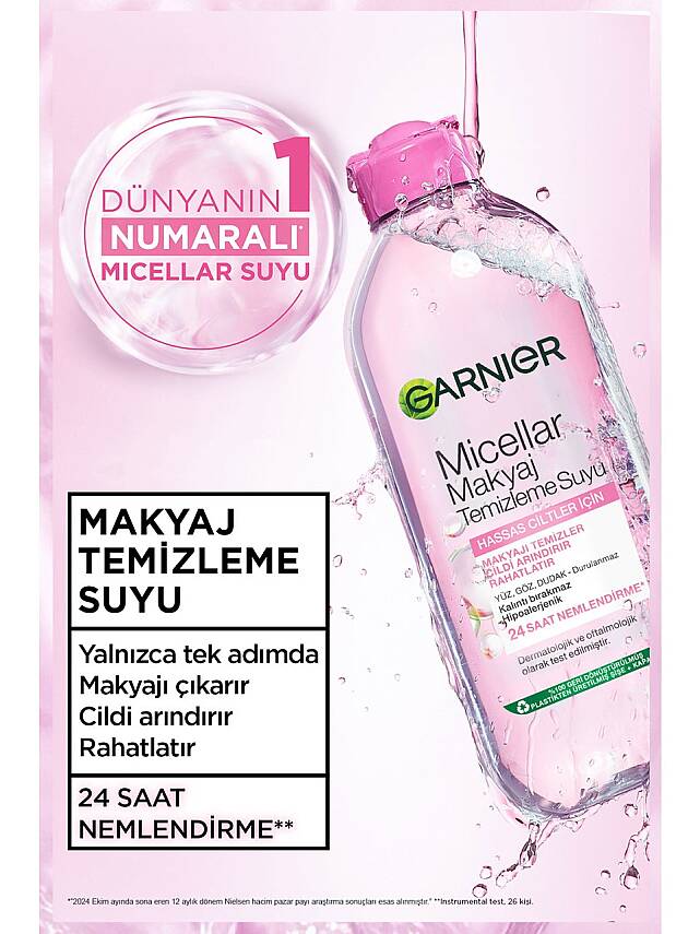 Garnier Micellar Hassas Ciltler Kusursuz Makyaj Temizleme Suyu 400 ML - 3
