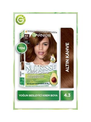 Garnier Nutrisse Yoğun Besleyici Kalıcı Krem Saç Boyası 4.3 Altın Kahve - 1